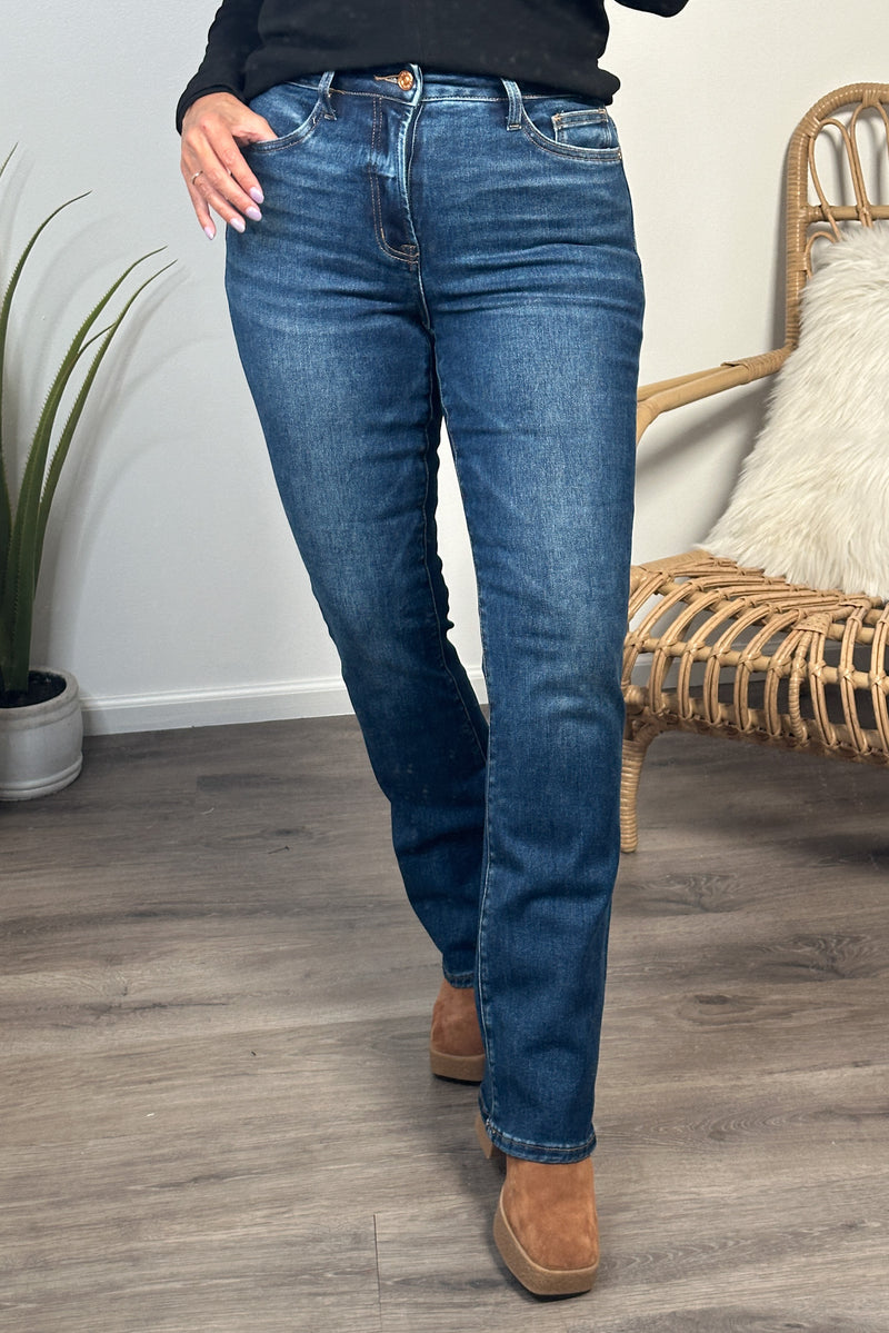 Lonnie High Rise Bootcut Jeans : DeepSea