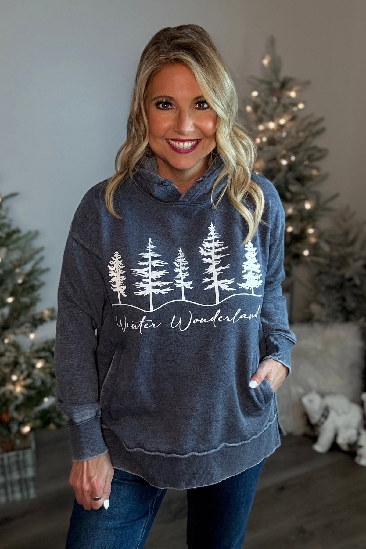 Winter Wonderland Hoodie : Navy