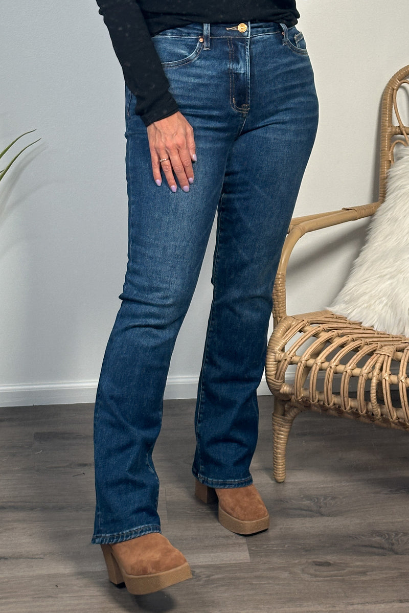 Lonnie High Rise Bootcut Jeans : DeepSea