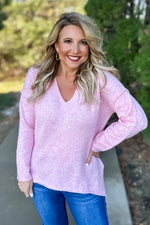 Cozy Cuddles Soft Sweater : Pink