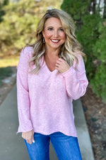 Cozy Cuddles Soft Sweater : Pink