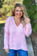 Cozy Cuddles Soft Sweater : Pink