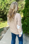 Lela Raised Flower Button Front Cardigan : Heather