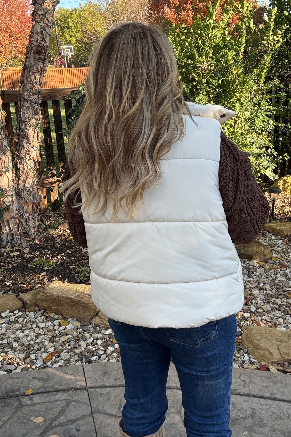 Gianina Puffer Vest : Cream