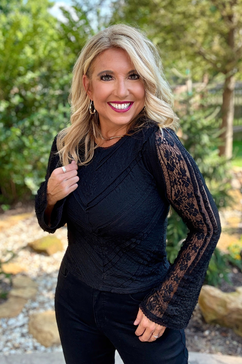 Ravina Lace Top : Black