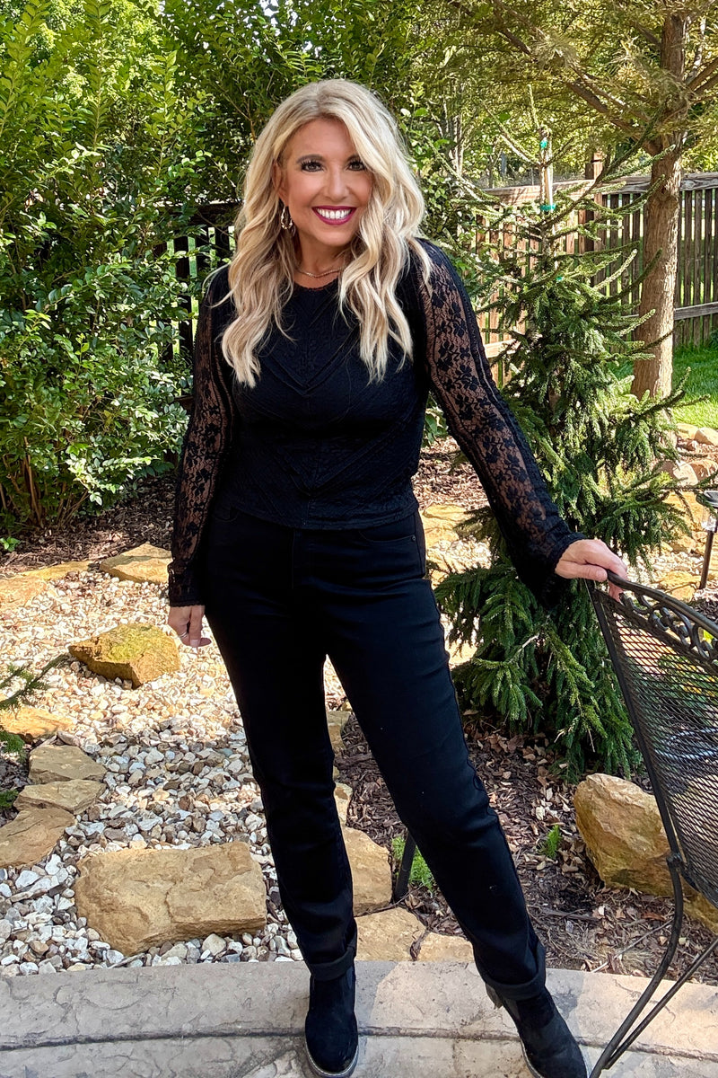 Ravina Lace Top : Black