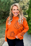 Pumpkin Patch Knit Sweater : Rusty Orange