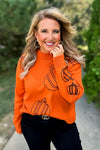 Pumpkin Patch Knit Sweater : Rusty Orange