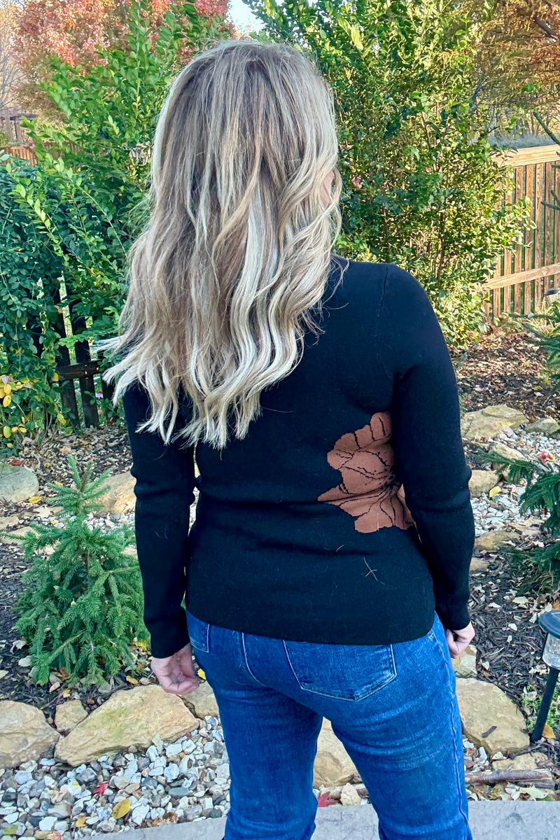 Charlie B Ellegra Reversible Knit Top : Black