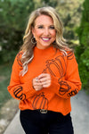 Pumpkin Patch Knit Sweater : Rusty Orange