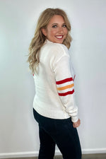 KC Vintage Cheer Sweater : White