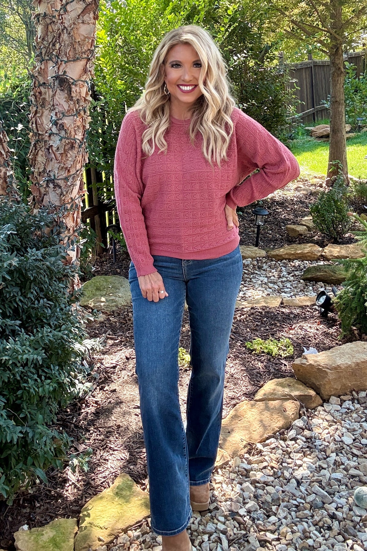 Tosca Light Weight Sweater : Rose