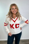 KC Vintage Cheer Sweater : White