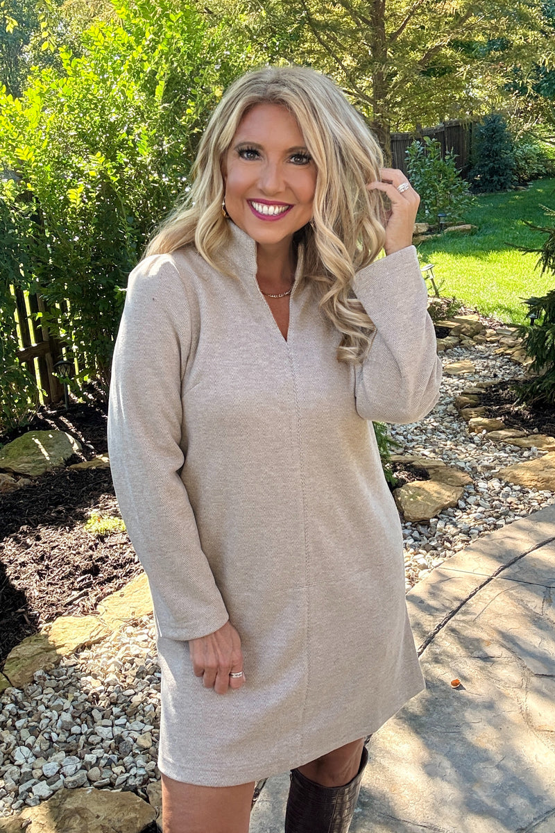 Orelia Dress : Taupe