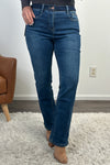 Tribal Brooke Hugging High Waist Microflare Jeans : Soft Indigo