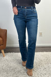 Tribal Brooke Hugging High Waist Microflare Jeans : Soft Indigo