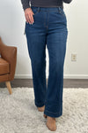 Tribal Audrey Pull On Wide Jeans : BlueMoon