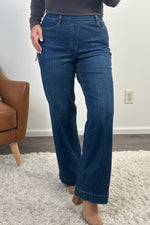 Tribal Audrey Pull On Wide Jeans : BlueMoon