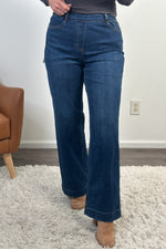 Tribal Audrey Pull On Wide Jeans : BlueMoon