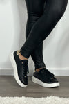Renato Garini Snake Lace Up Sneaker : Black/Gold