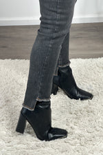 Tribal Brooke Hugging Slim Fray Hem Jean : Thunder Grey