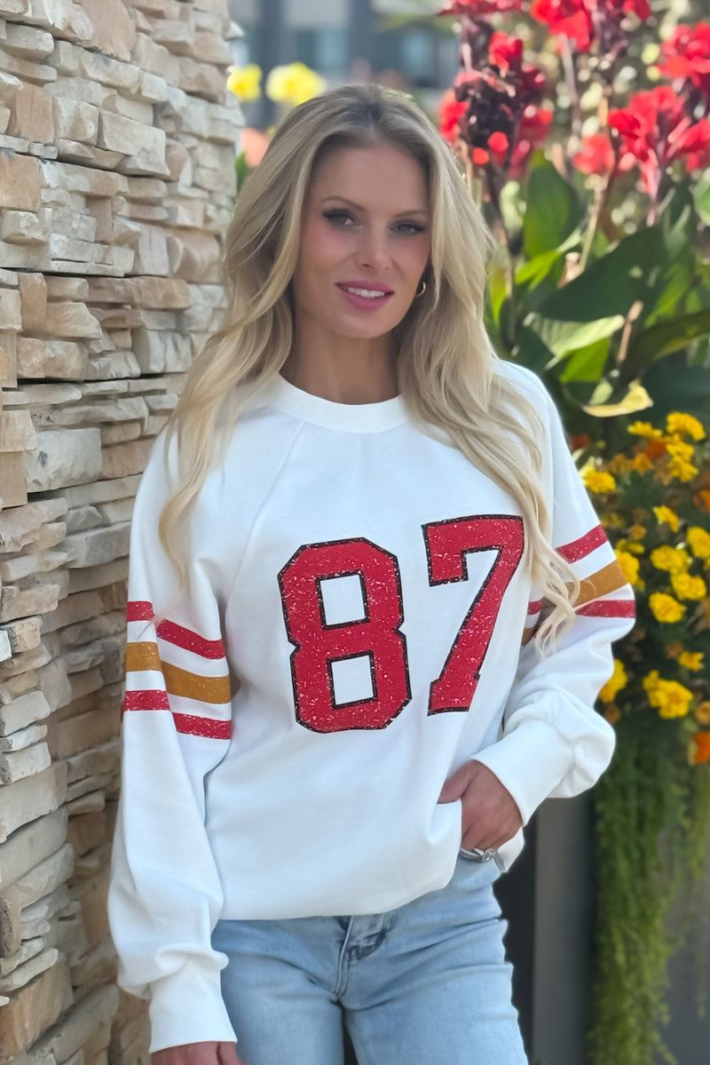 KC Loves 87 Sweatshirt : Ivory