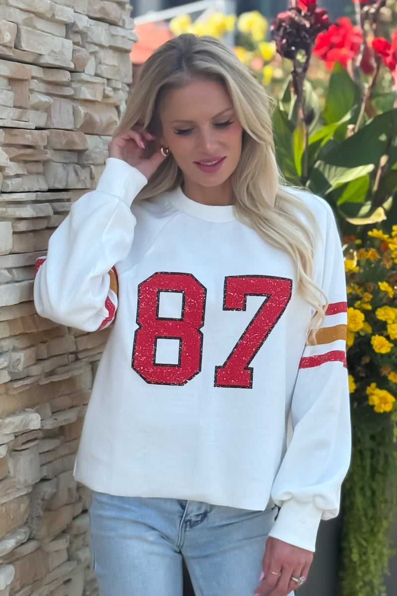 KC Loves 87 Sweatshirt : Ivory