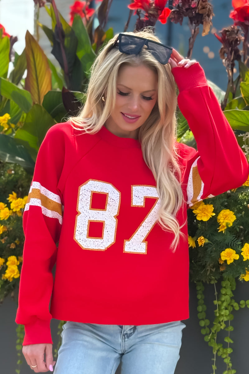 KC Loves 87 Sweatshirt : Red