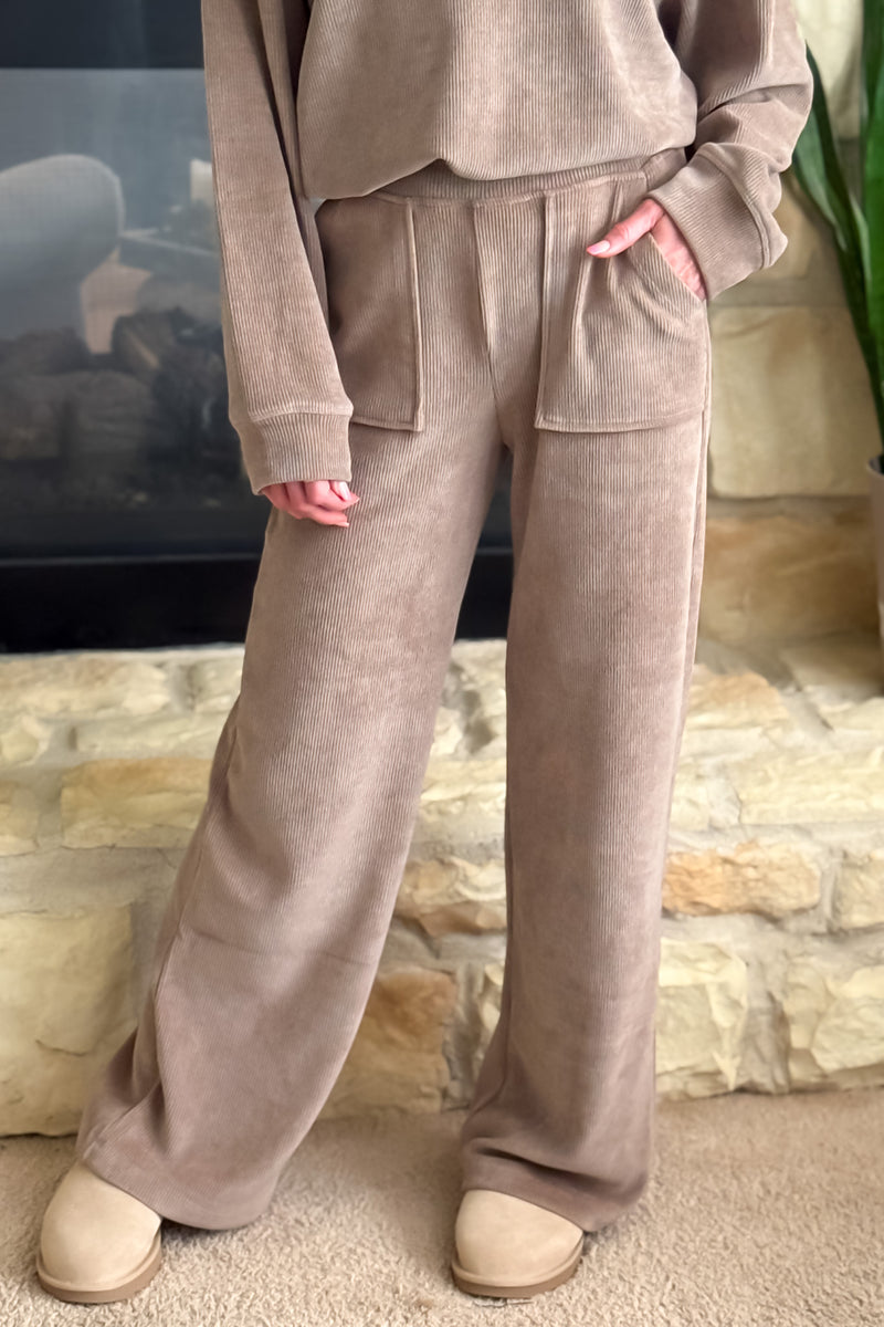 Vivianna Soft 2 Piece Corduroy set : Khaki