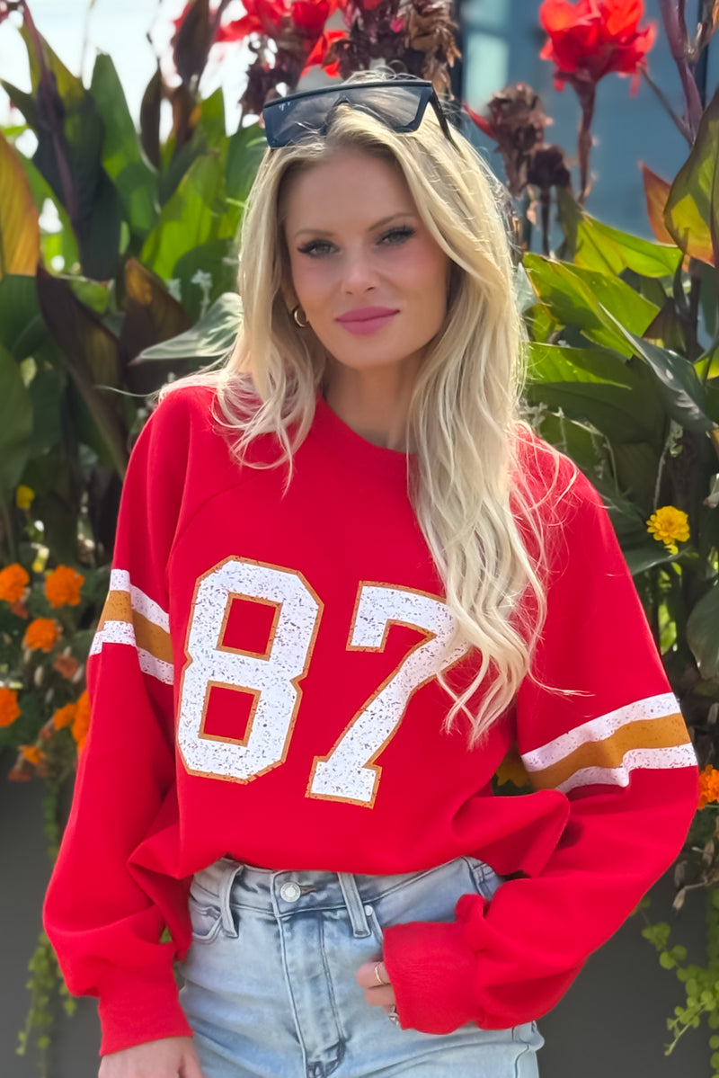 KC Loves 87 Sweatshirt : Red