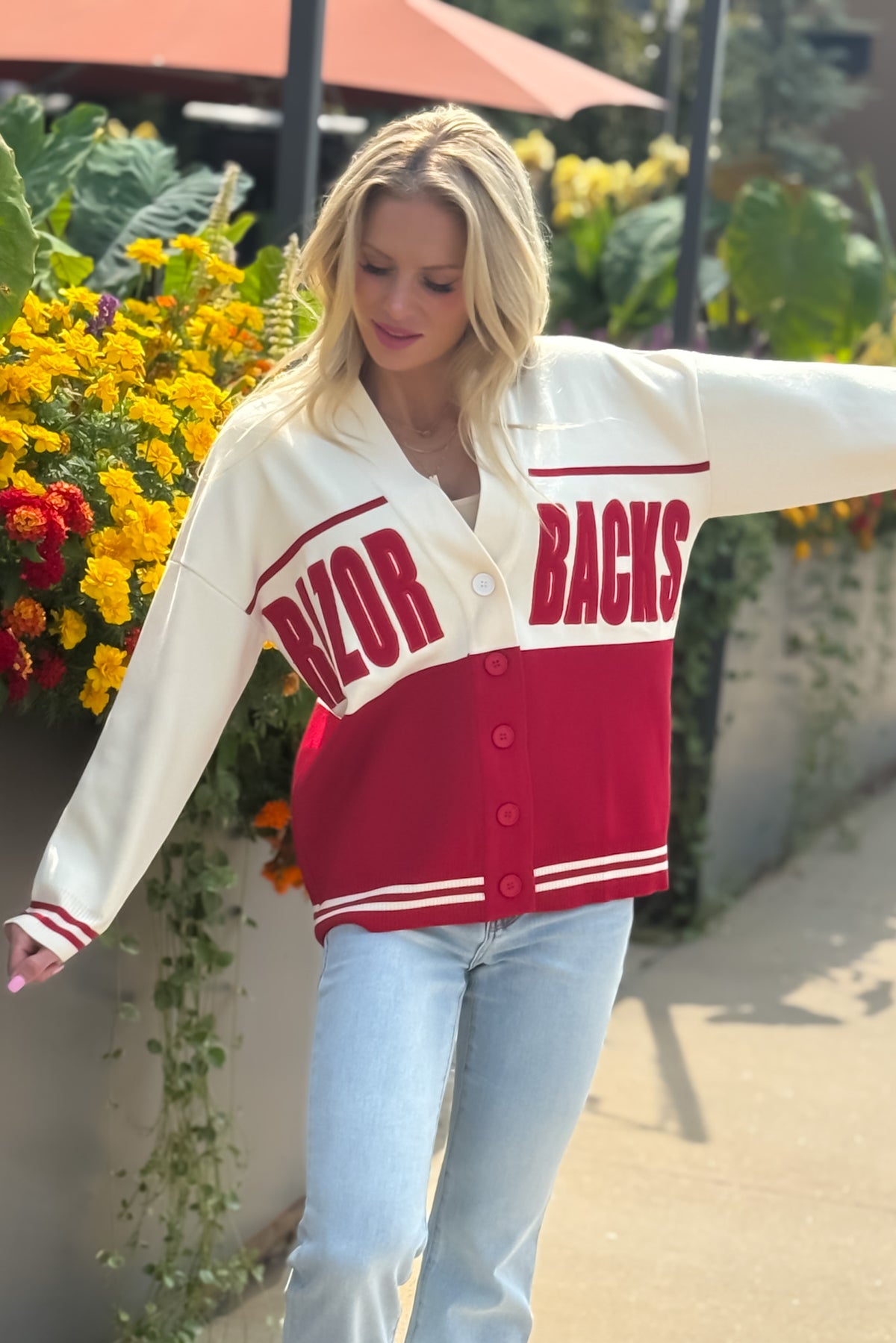 Arkansas Carley Card Lux Cardigan : Crimson