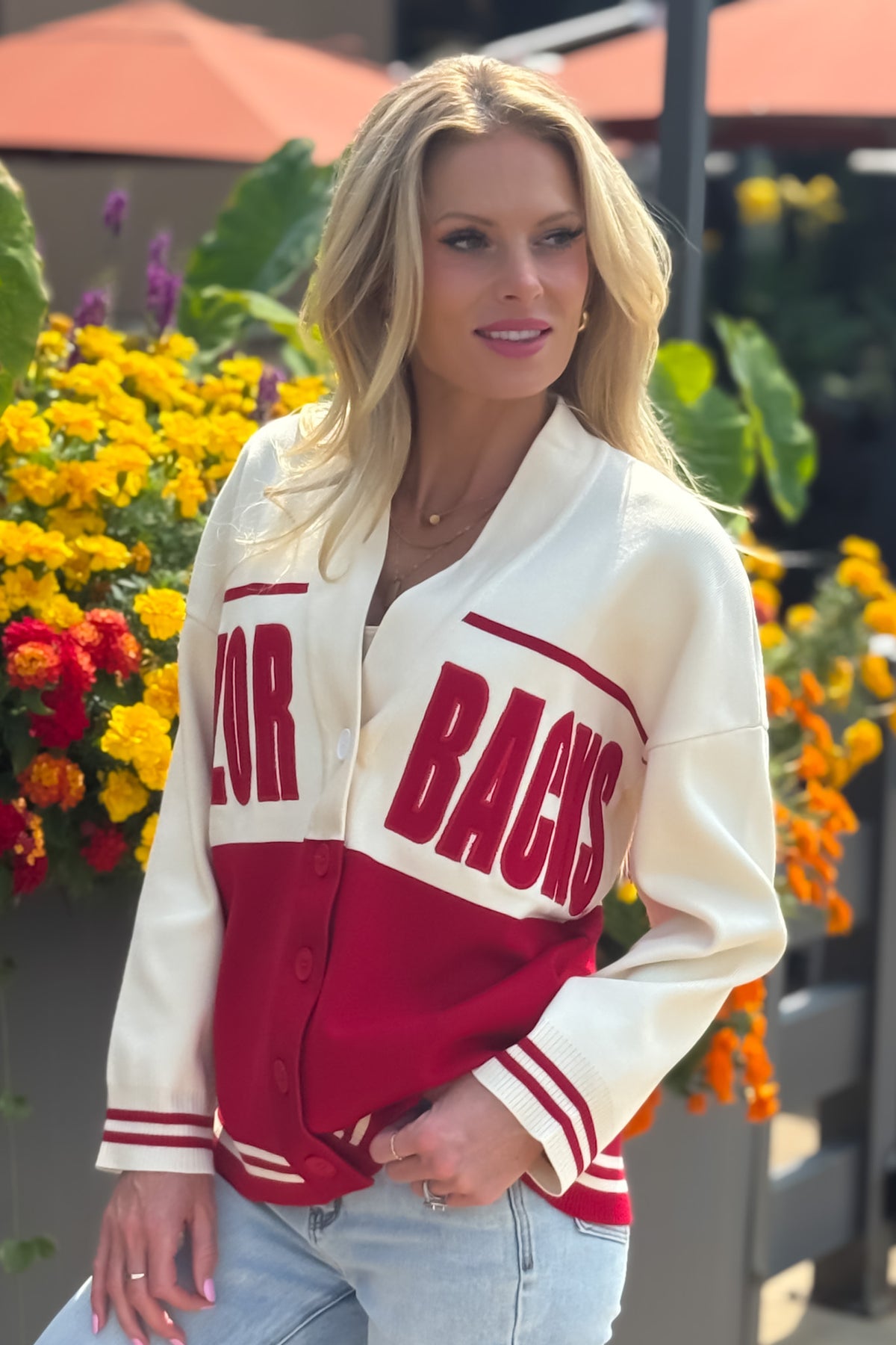 Arkansas Carley Card Lux Cardigan : Crimson