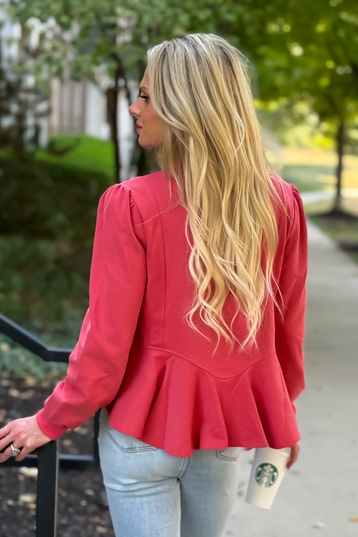 Jeanne Embossed Top : Coral