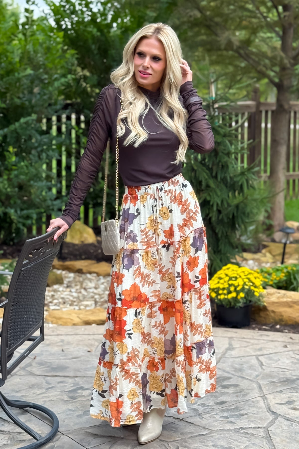 Mandisa Maxi Skirt : Rust