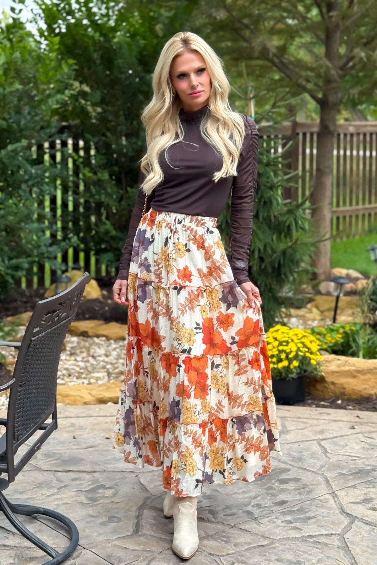 Mandisa Maxi Skirt : Rust