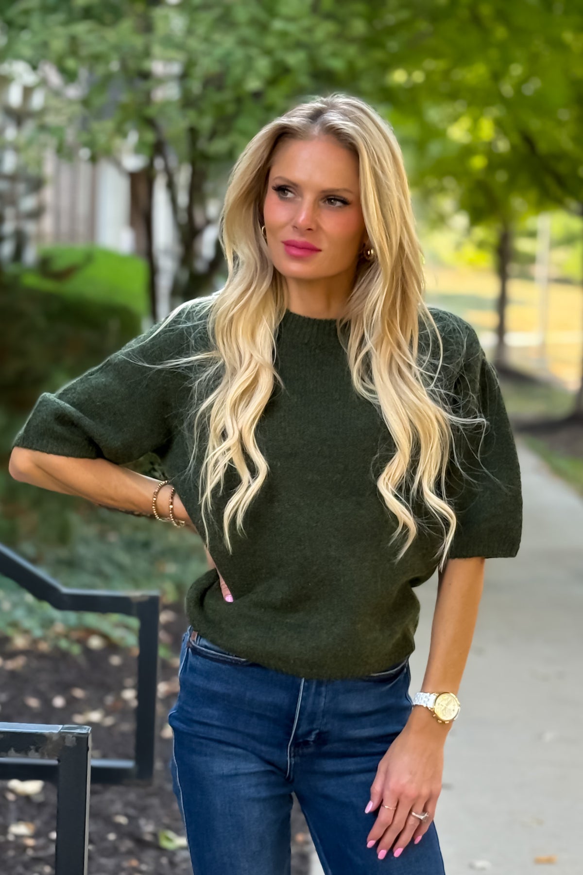 Charlie B Brinly Top : Green