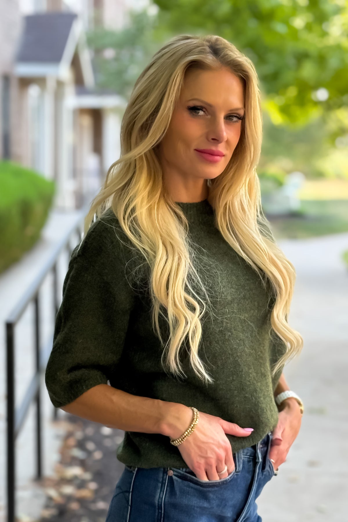 Charlie B Brinly Top : Green