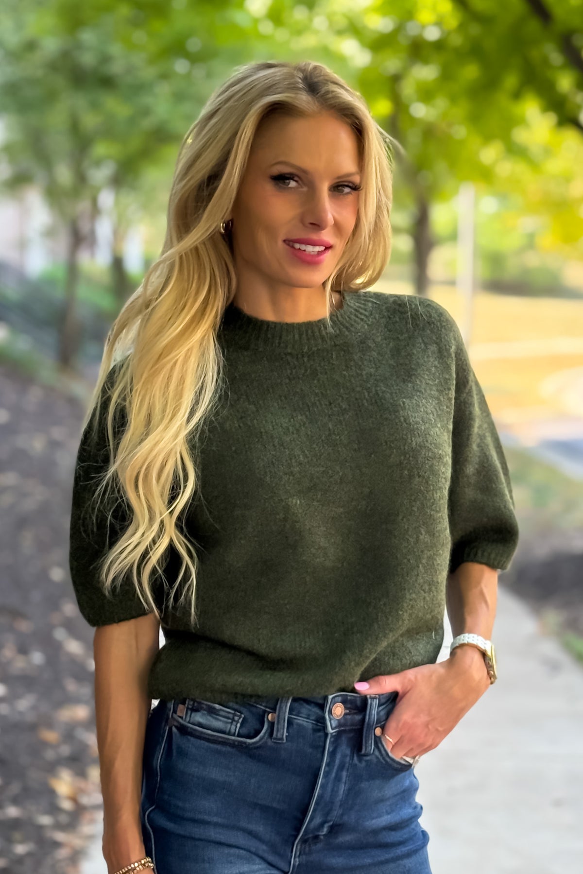 Charlie B Brinly Top : Green