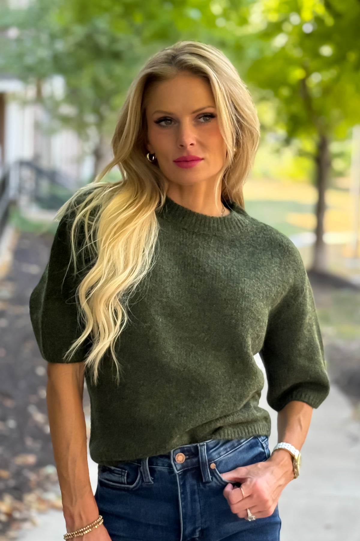 Charlie B Brinly Top : Green