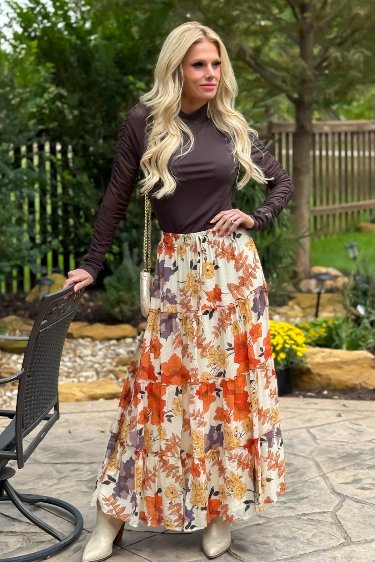 Mandisa Maxi Skirt : Rust