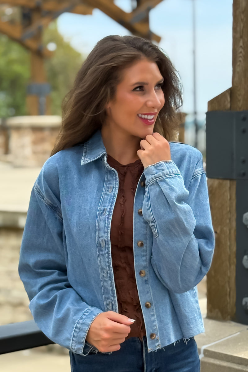 Emerson Raw Edge Denim Shirt : Denim