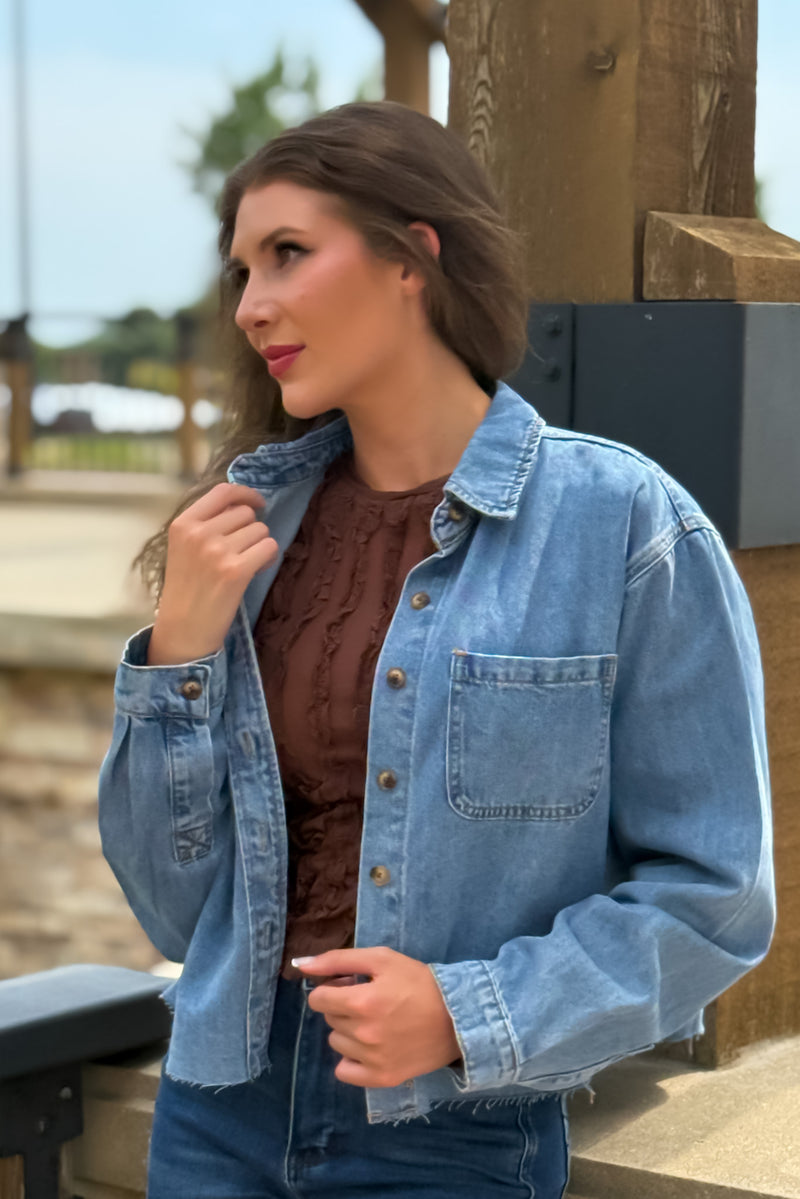 Emerson Raw Edge Denim Shirt : Denim