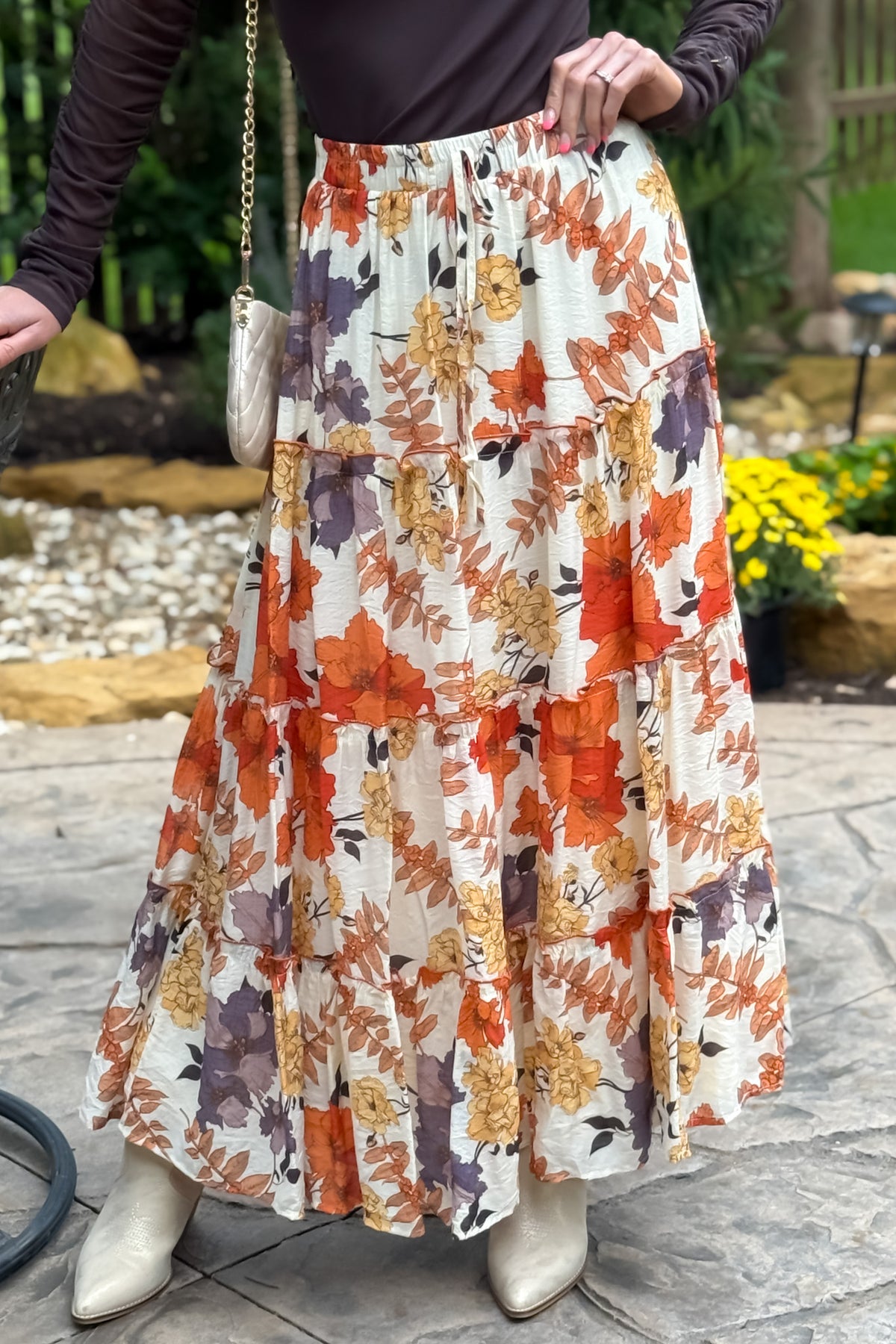 Mandisa Maxi Skirt : Rust