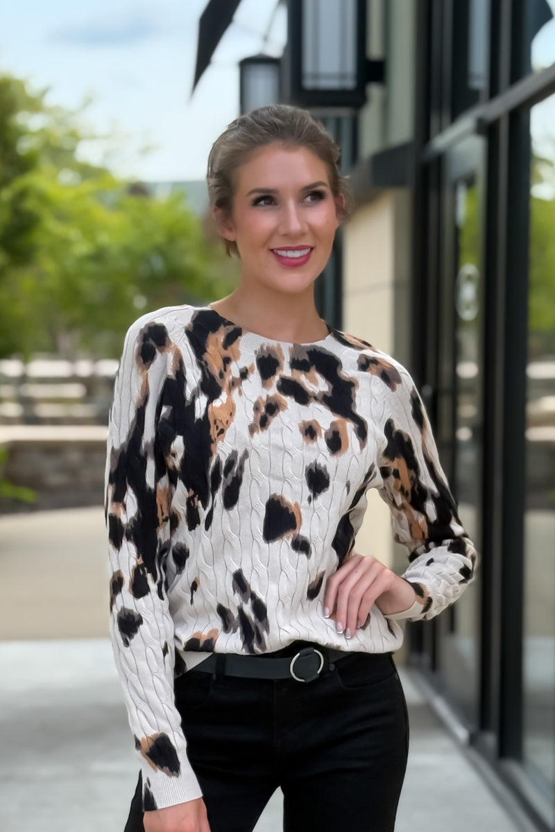 Tribal Tonya Crew Neck Sweater : Sandstone