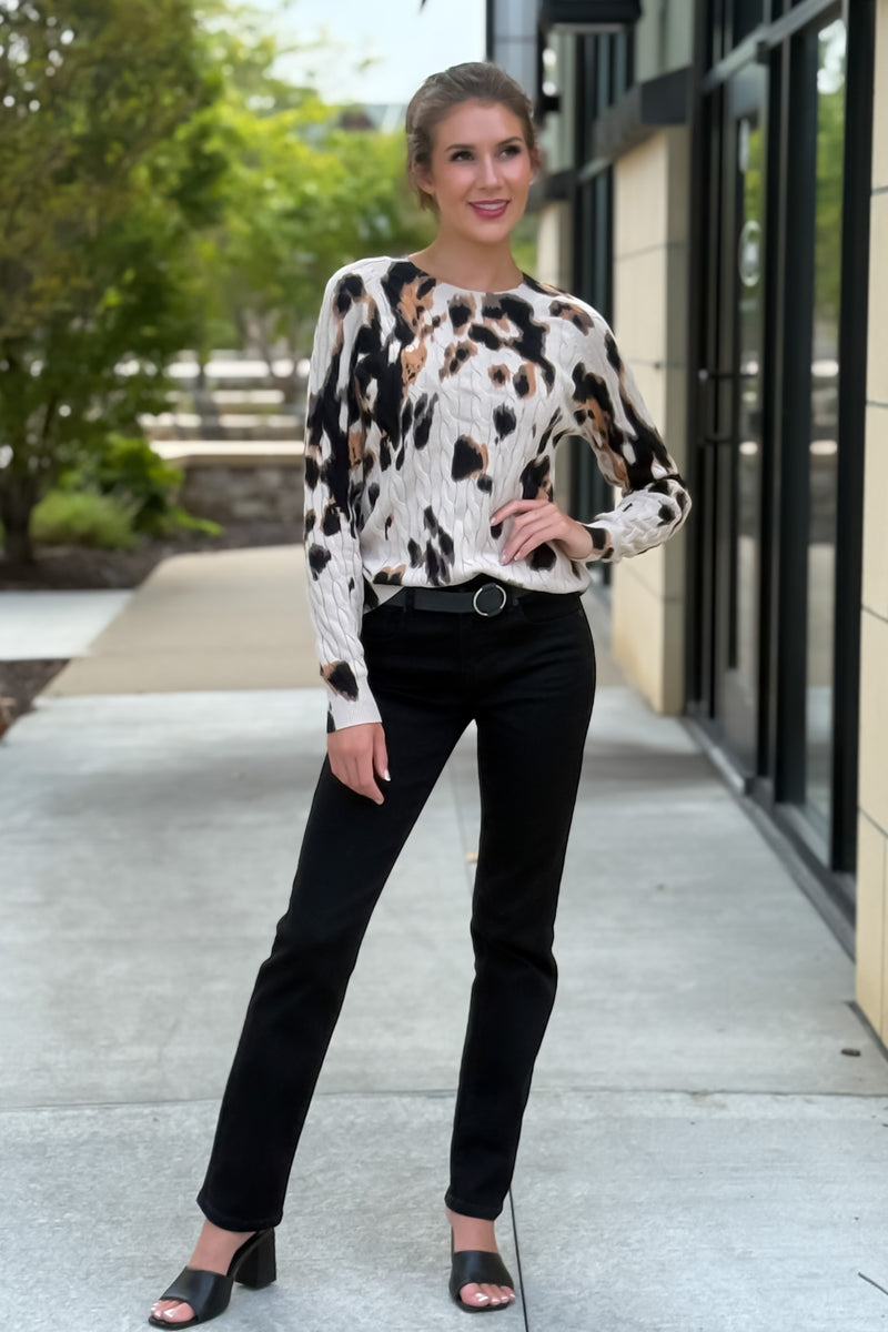 Tribal Tonya Crew Neck Sweater : Sandstone