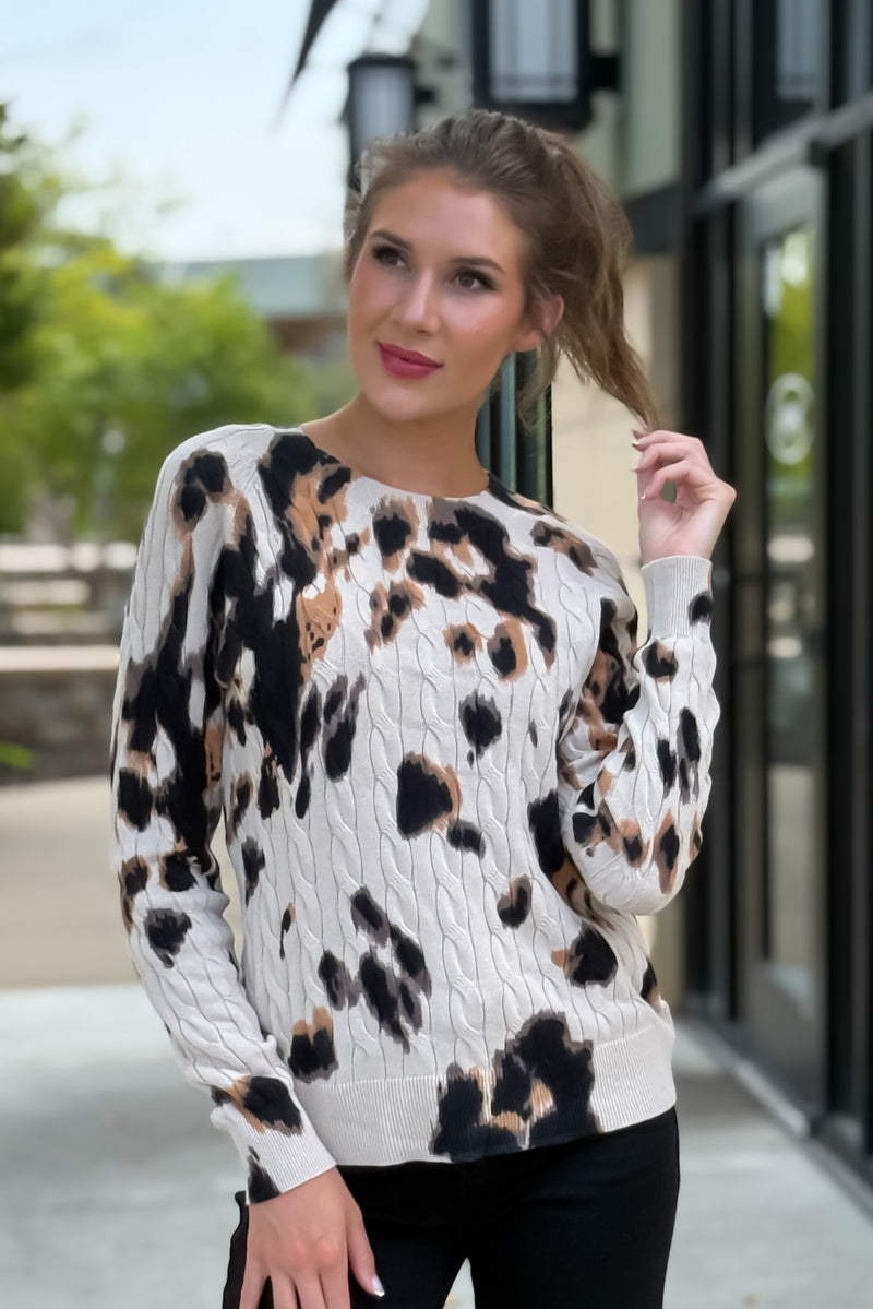 Tribal Tonya Crew Neck Sweater : Sandstone
