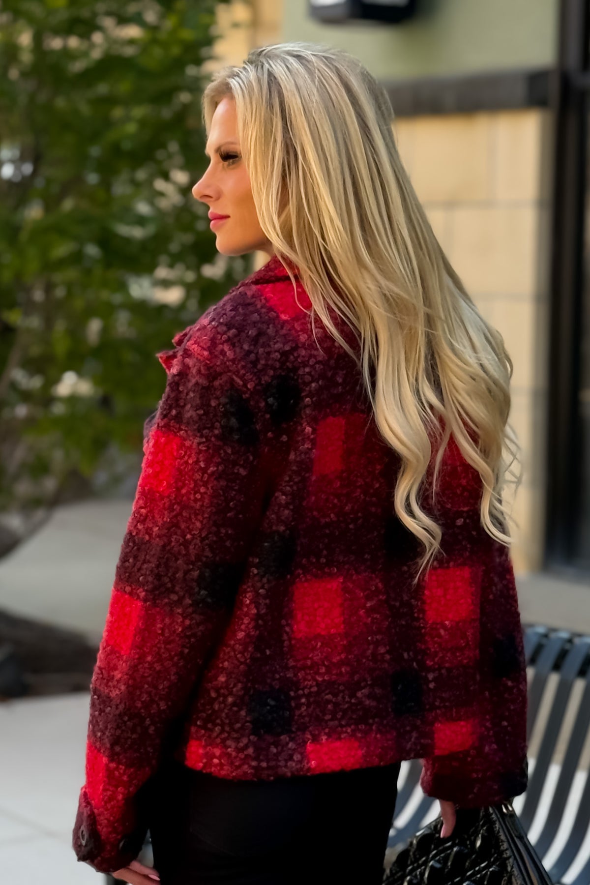 Liverpool Estes Park Boxy Shacket : Red