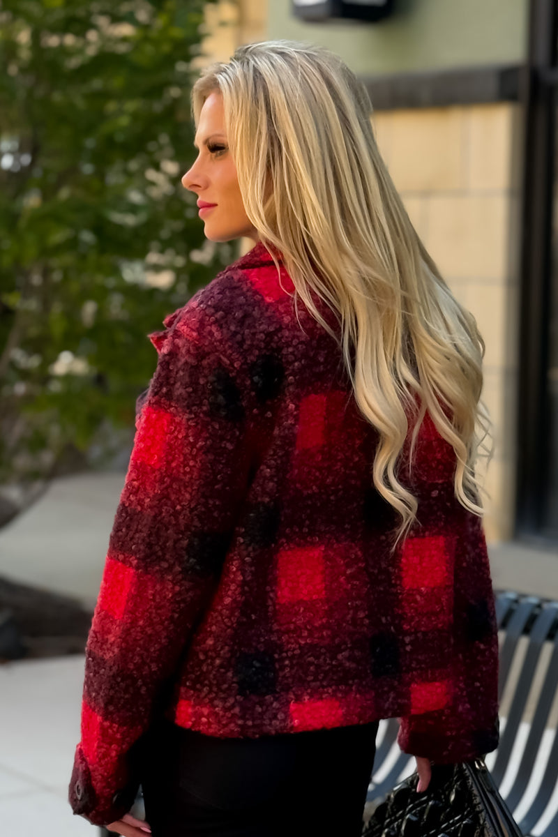 Liverpool Estes Park Boxy Shacket : Red