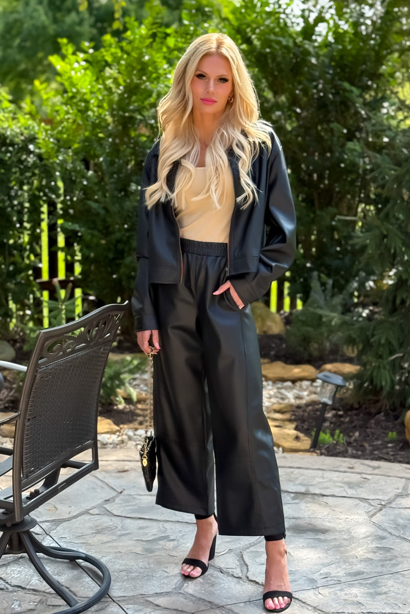 Jezebel Leather Pants : Black