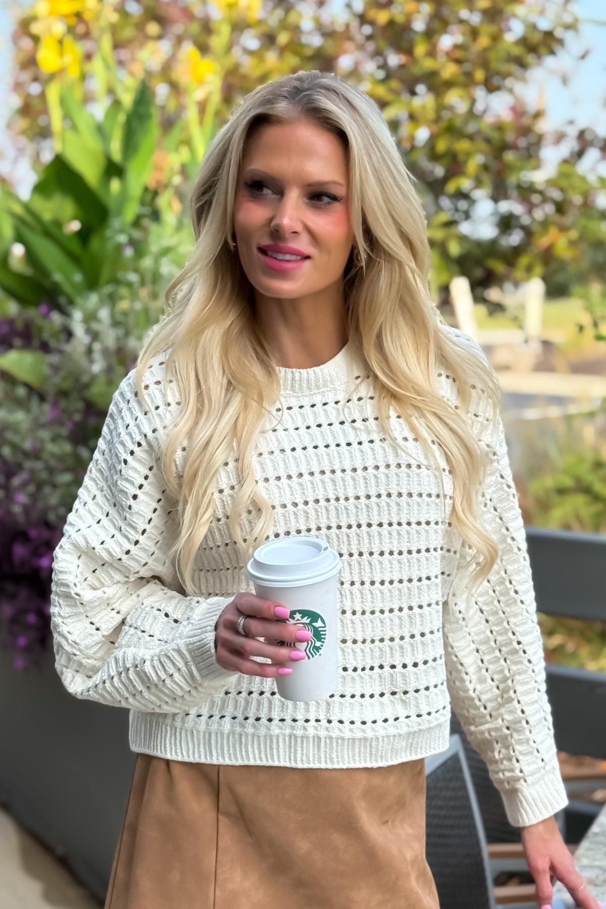 Lilith Crop Sweater : Cream